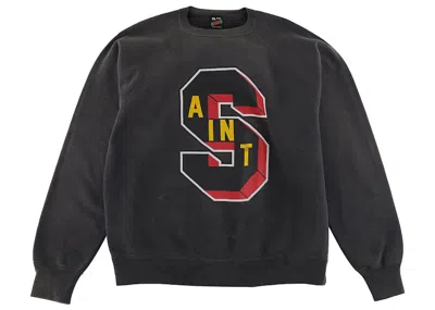 Pre-owned Saint Mxxxxxx Men's  X Denim Tears St Sweatshirt In Vintage Black
