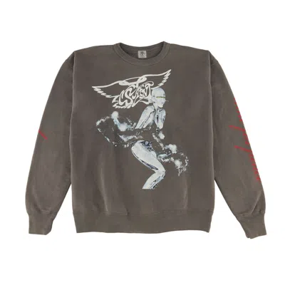 Pre-owned Saint Mxxxxxx Men's  X Hajime Sorayama Sweatshirt In Faded Black