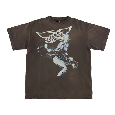 Pre-owned Saint Mxxxxxx Men's  X Hajime Sorayama T-shirt In Faded Black