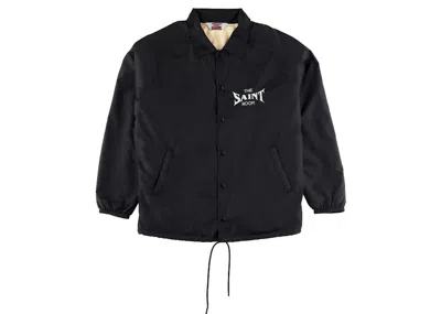 Pre-owned Saint Mxxxxxx Men's  X Shermer Academy Coach Jacket In Black