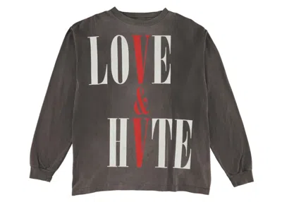 Pre-owned Saint Mxxxxxx Men's  X Vlone Love & Hate Long Sleeve Tee Shirt In Black
