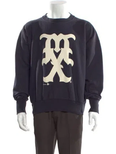 Pre-owned Saint Mxxxxxx Mx Graphic Print Sweatshirt In Blue