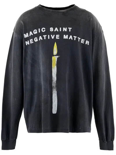 Saint Mxxxxxx Negative Matter Sweatshirt In Black