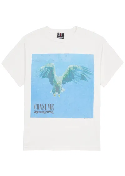 Saint Mxxxxxx Nightmare Printed Cotton T-shirt In White