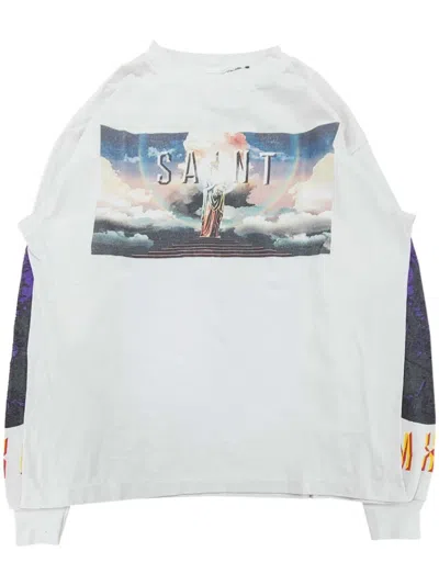 Saint Mxxxxxx Pictures Sweatshirt In Weiss