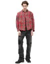 Saint Mxxxxxx Plaid Flannel Shirt In Red