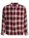 Saint Mxxxxxx Plaid Rayon Shirt With Distressed Details In Red