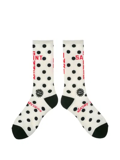 Saint Mxxxxxx Polka-dot Socks In White