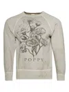Saint Mxxxxxx Poppy-print Raglan Sweatshirt In Gray