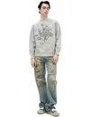 Saint Mxxxxxx Printed Cotton Sweatshirt In Grey