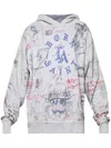 Saint Mxxxxxx La Cotton Hoodie In Grey