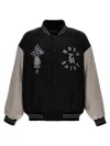 Saint Mxxxxxx Printed Satin Bomber Jacket