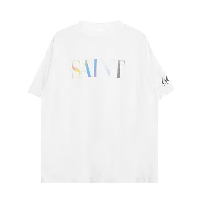 Pre-owned Saint Mxxxxxx Rainbow Saint Short-sleeve T-shirt 'white'