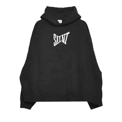 Pre-owned Saint Mxxxxxx Ribon Saint Hoodie 'black' | Men's Size L