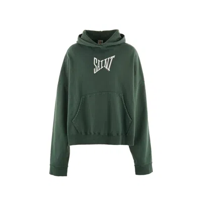 Saint Mxxxxxx Ribon Saint Hoodie In Green