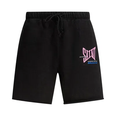 Pre-owned Saint Mxxxxxx Ribon Saint Sweatshort 'black' | Men's Size L