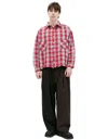 Saint Mxxxxxx Distressed Checked Cotton-flannel Shirt In Red