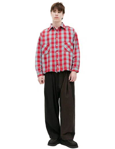 Saint Mxxxxxx Checked Cotton Shirt In Red