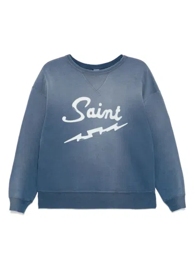 Saint Mxxxxxx Saint Crew-neck Sweatshirt In Blue