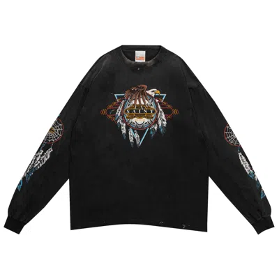 Pre-owned Saint Mxxxxxx Saint Disco Long-sleeve Tee 'black' | Men's Size L