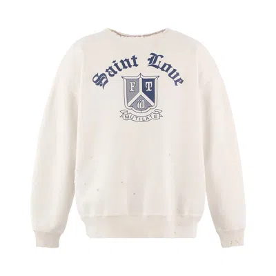 Pre-owned Saint Mxxxxxx Saint Loue Crew Neck 'white' | Men's Size L