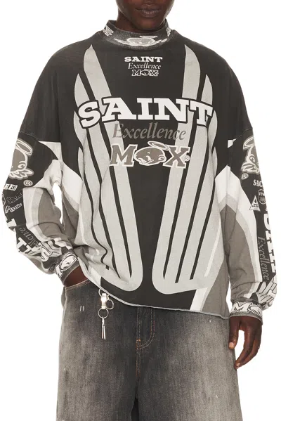 Saint Mxxxxxx Saint Mx Long Sleeve Tee In Black