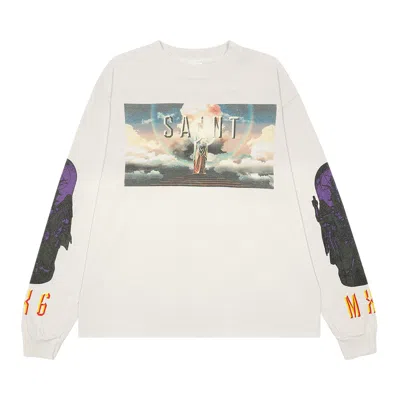 Pre-owned Saint Mxxxxxx Saint Pictures Long-sleeve Tee 'white' | Men's Size M