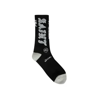 Pre-owned Saint Mxxxxxx Saint Socks 'black/grey' | Men's Size L