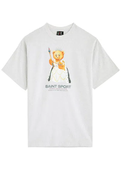 Saint Mxxxxxx Saint Sport Printed Cotton T-shirt In Grey