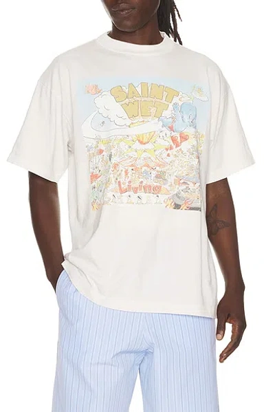 Saint Mxxxxxx Saint Wet Short Sleeve Tee In White