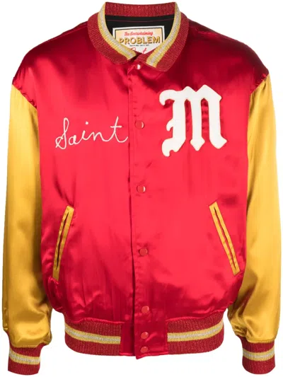 Saint Mxxxxxx Red And Yellow Casual Jacket In Multicolor