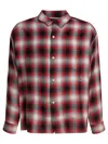 Saint Mxxxxxx Plaid Rayon Shirt With Distressed Details In Red