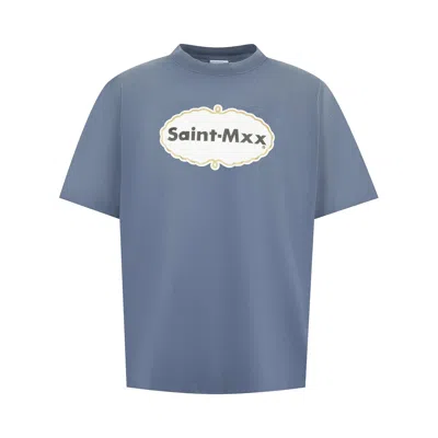 Pre-owned Saint Mxxxxxx Short-sleeve T-shirt 'navy' | Blue | Men's Size Onesize
