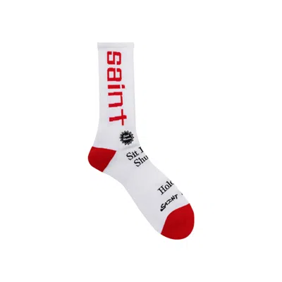 Pre-owned Saint Mxxxxxx Sit Down Socks 'white' | Men's Size Onesize