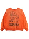 Saint Mxxxxxx Slogan-print Cotton Sweatshirt In Orange