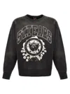 Saint Mxxxxxx Denim Tears Printed Cotton Sweatshirt In Black