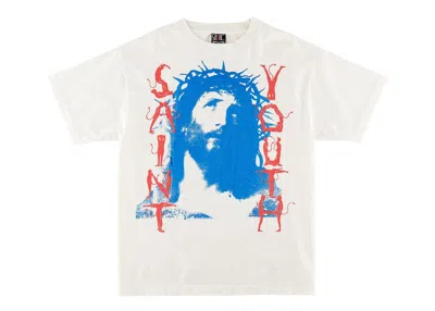 Pre-owned Saint Mxxxxxx St Youth T-shirt In Vintage White