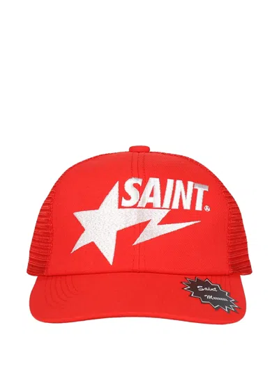 Saint Mxxxxxx Star Graphic Cap In Red