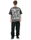 SAINT MXXXXXX STAY REAL PRINTED T-SHIRT