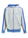 Saint Mxxxxxx Stripe-trim Hoodie In Gray