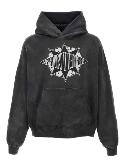 Saint Mxxxxxx Ceremony Hoodie In Gray