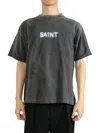 Saint Mxxxxxx Text-print Cotton T-shirt In Grau