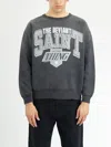 Saint Mxxxxxx The Deviant Distressed Logo-print Cotton-jersey Sweatshirt