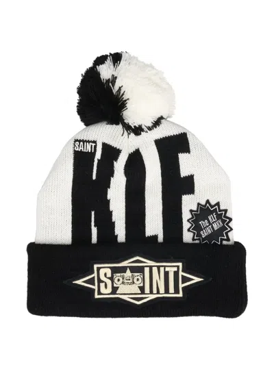 Saint Mxxxxxx The Klf Pompom Beanie Hat In Black