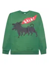 Saint Mxxxxxx Three-headed Dog-print Sweatshirt In Green