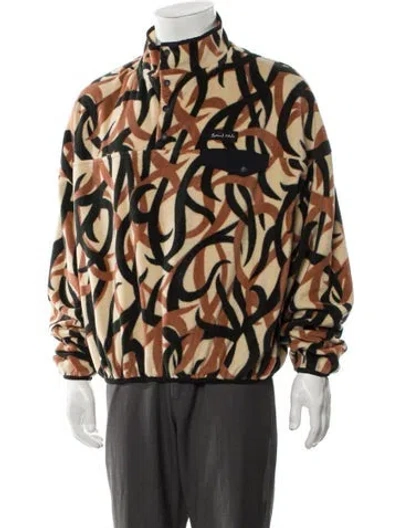 Pre-owned Saint Mxxxxxx Trivial Fleece Camo Printed Jacket In Neutral