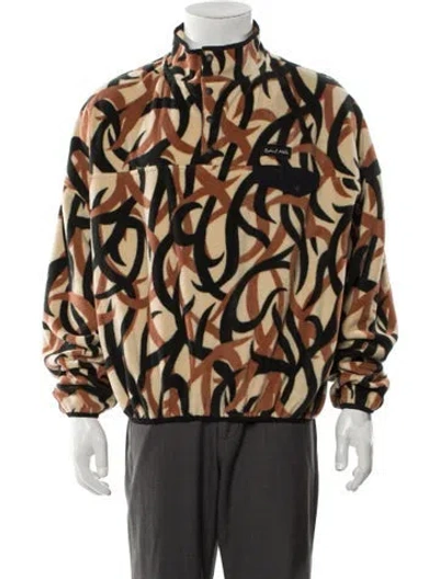 Pre-owned Saint Mxxxxxx Trivial Fleece Camo Printed Jacket W/ Tags In Neutral