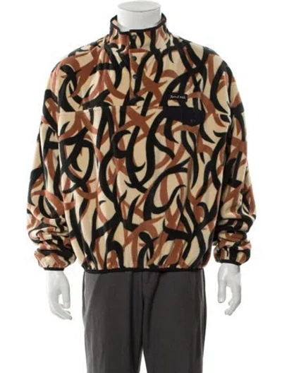 Pre-owned Saint Mxxxxxx Trivial Fleece Camo Printed Windbreaker W/ Tags In Neutral