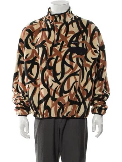 Pre-owned Saint Mxxxxxx Trivial Fleece Camo Printed Windbreaker W/ Tags In Neutral