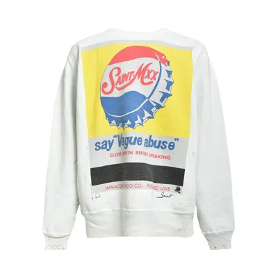 Pre-owned Saint Mxxxxxx Vague Abuse Crewneck 'white' | Men's Size S